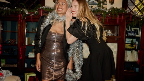 Female holiday celebrants