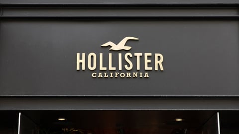 Bath, Somerset, UK, 22nd February 2019, Shop Sign for Hollister; Shutterstock ID 1352914586