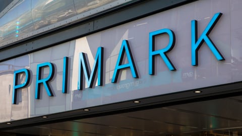 Birmingham, UK - September 20th 2019: The Primark logo above the entrance to its store in the city of Birmingham, UK. It is the biggest Primark store in the world.; Shutterstock ID 1518526598