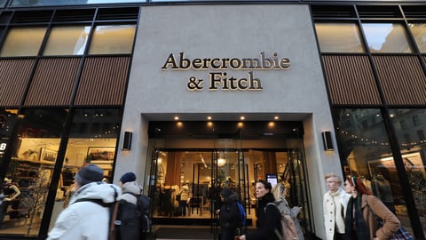 New York City December 12 2023: Abercrombie and Fitch Storefront Fifth Avenue Manhattan; Shutterstock ID 2400030765