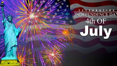 USA Celebration With Hands Holding Sparklers And American Flag At Sunset With Fireworks; Shutterstock ID 2476766199