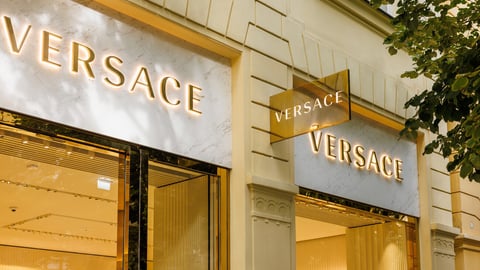 Prague, Czech Republic - 1.7.2024: Versace is a Italian luxury design house selling clothing, footwear, fragrancies . It was established in 1978 in Milano af Gianni Versace who was murdered in 1997.; Shutterstock ID 2485135871