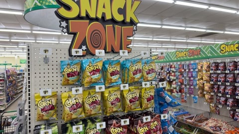 Los Angeles, CA - Jan 12, 2025: Snack Zone at Dollar Tree Store.; Shutterstock ID 2582692551