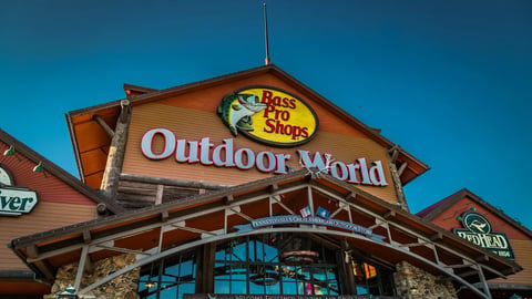 Harrisburg, PA - January 1, 2017: A Bass Pro Shops Outdoor World wall sign.; Shutterstock ID 547800169