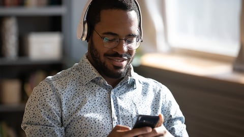 man wearing headphones