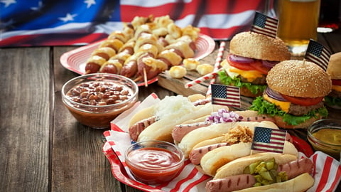 4th of July  American holiday  - Picnic Table; Shutterstock ID 438314905