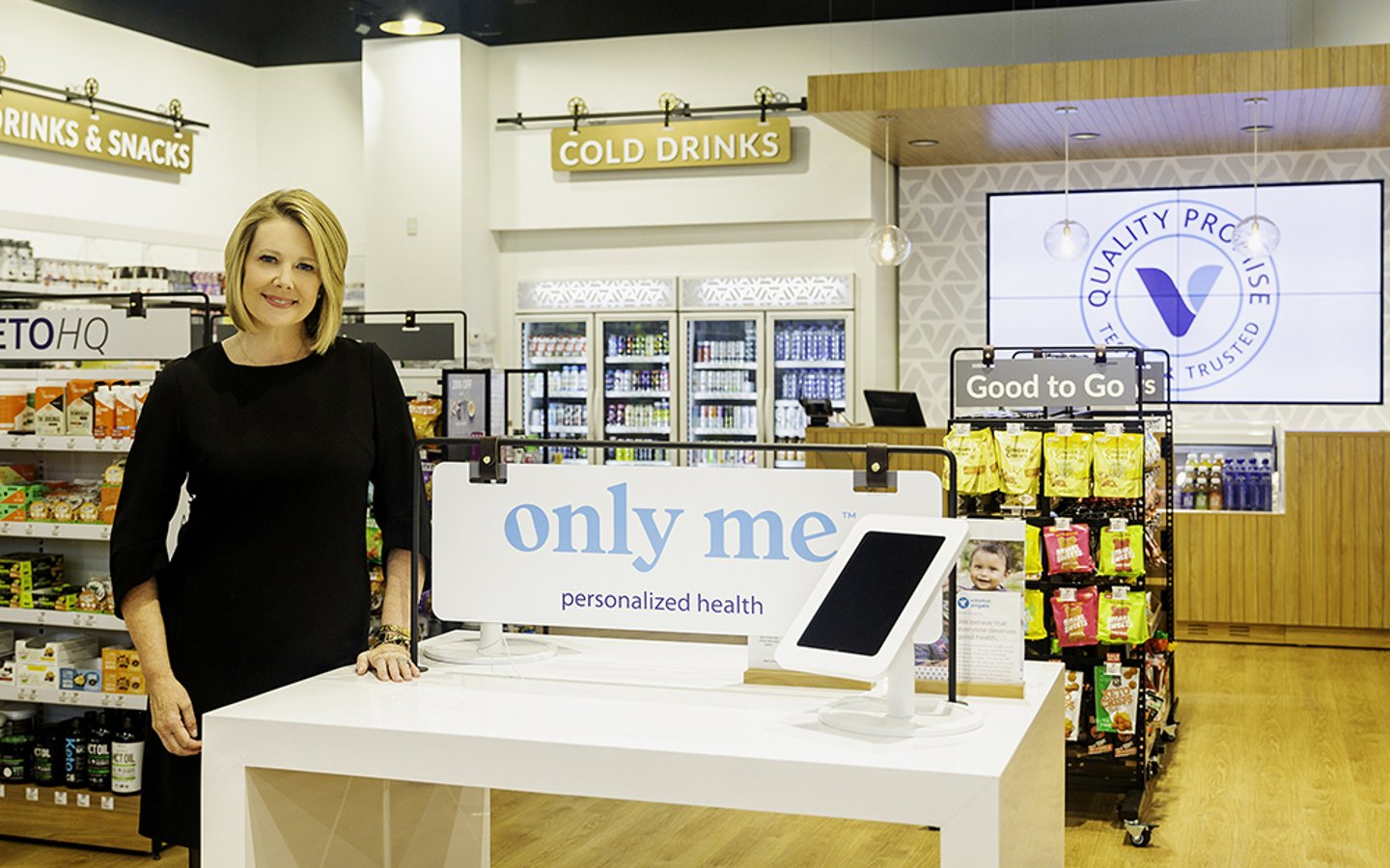 Sharon Leite, CEO of The Vitamin Shoppe, in the company's new innovation store in Edgewater, New Jersey.