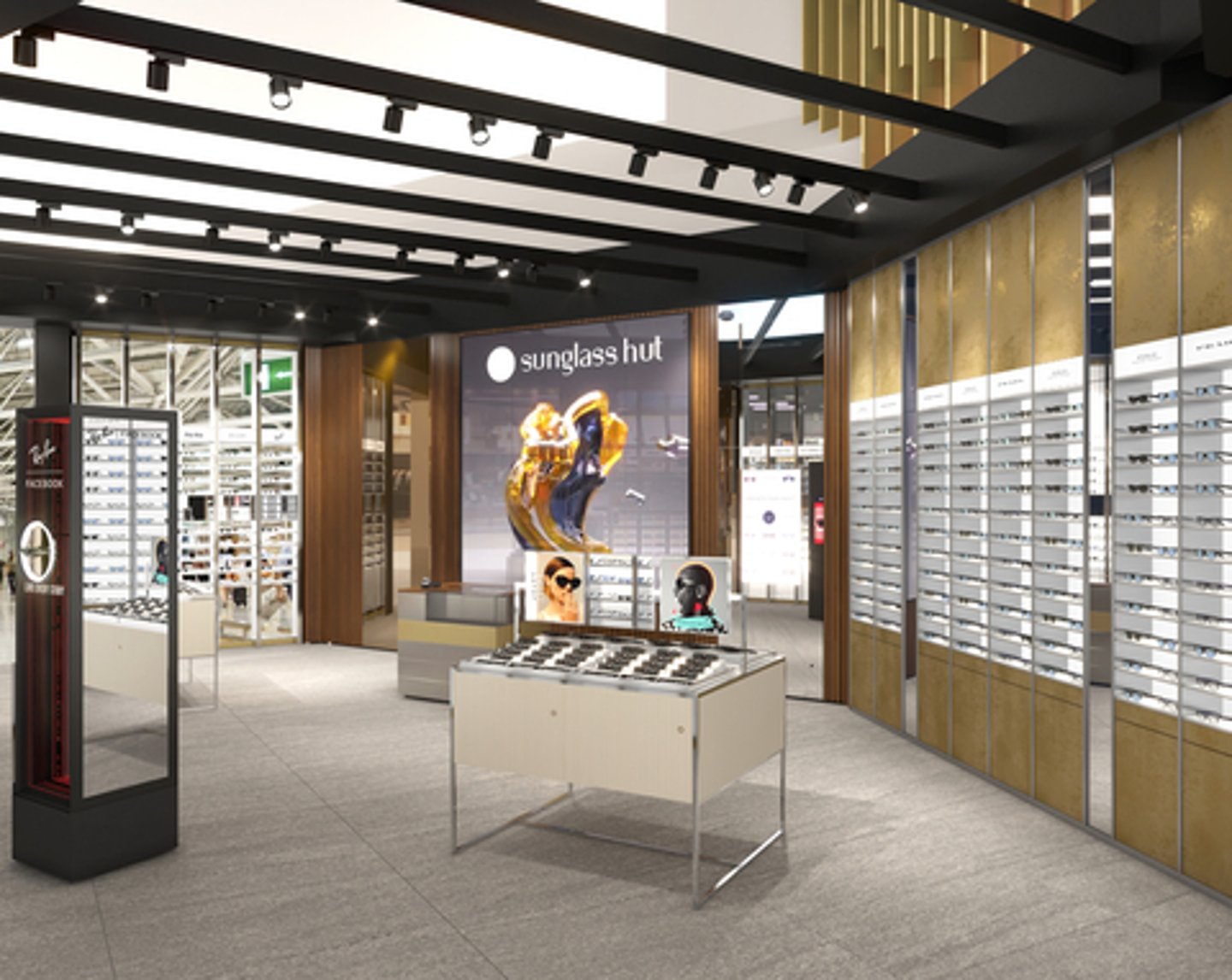 Sunglass Hut store rendering, courtesy of Hudson.