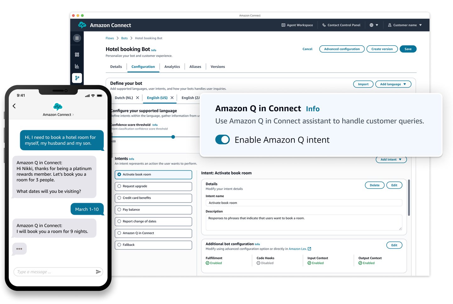 Amazon Q in Connect for customer self-service (Graphic: Amazon)