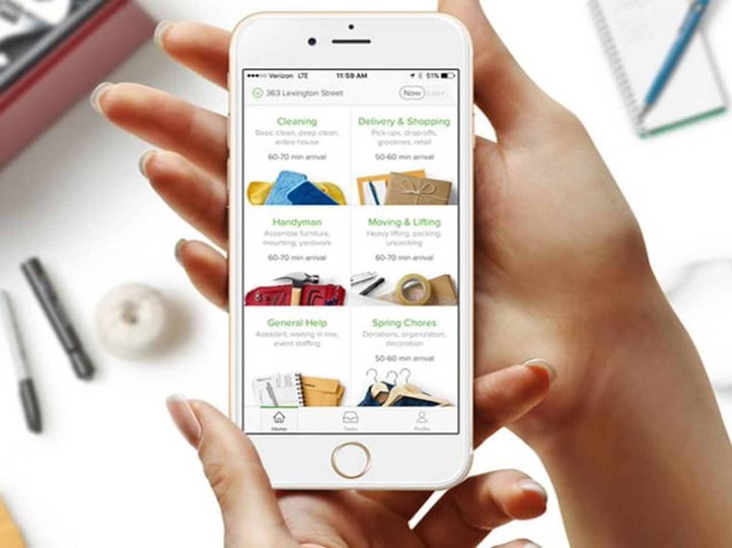 Taskrabbit app screen