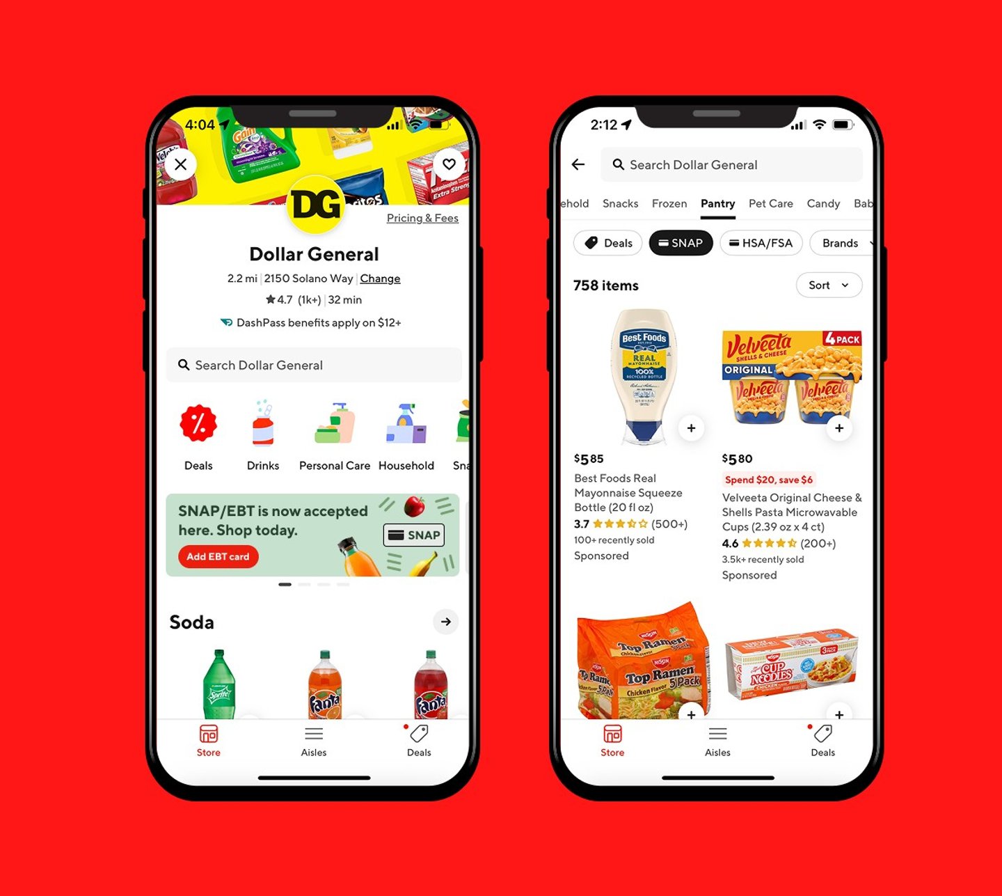 Dollar General accepts SNAP via DoorDash