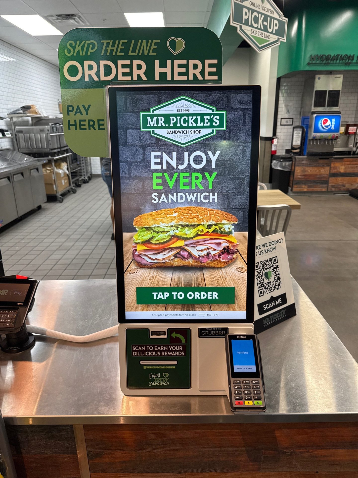 Mr. Pickles self-service kiosk.