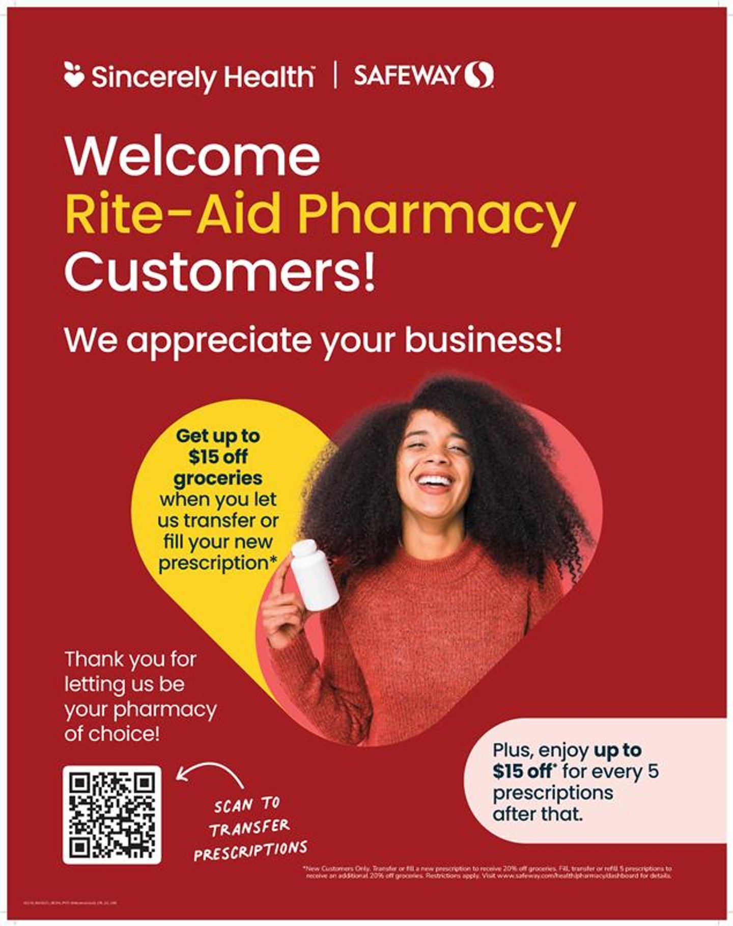 Albertsons invites Rite Aid customers.