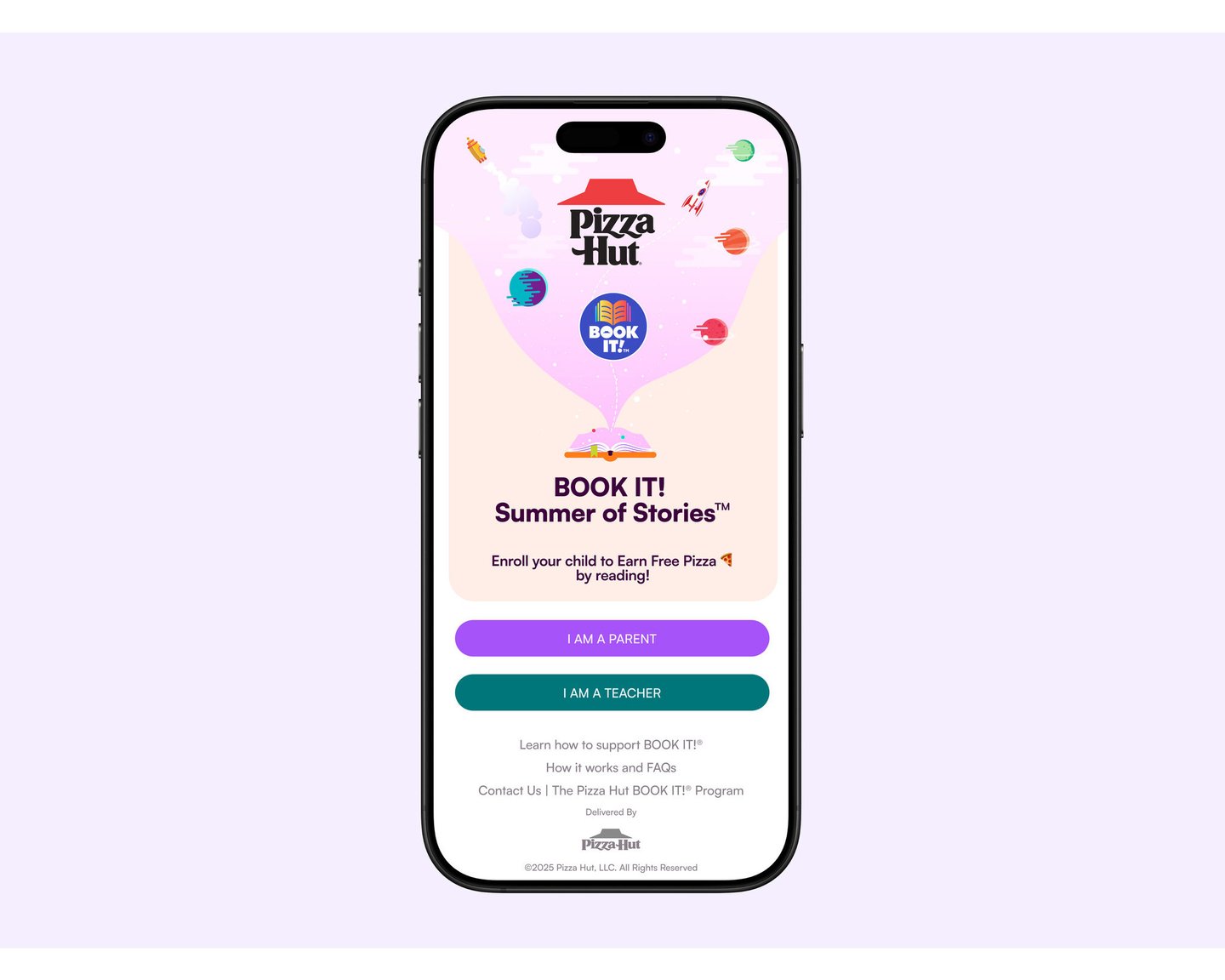 Pizza Hut Book It! app