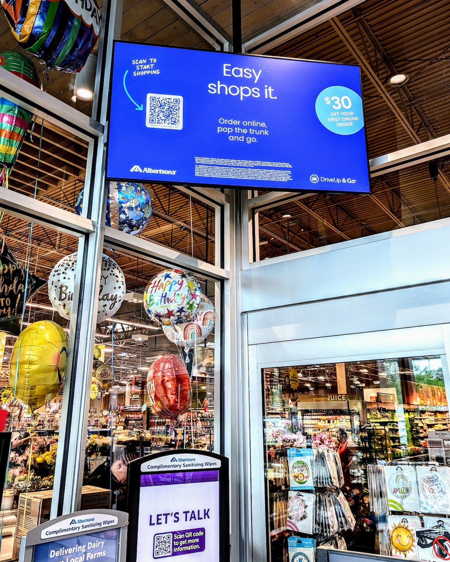 Albertsons digital screens (Photo Courtesy: Albertsons Companies).