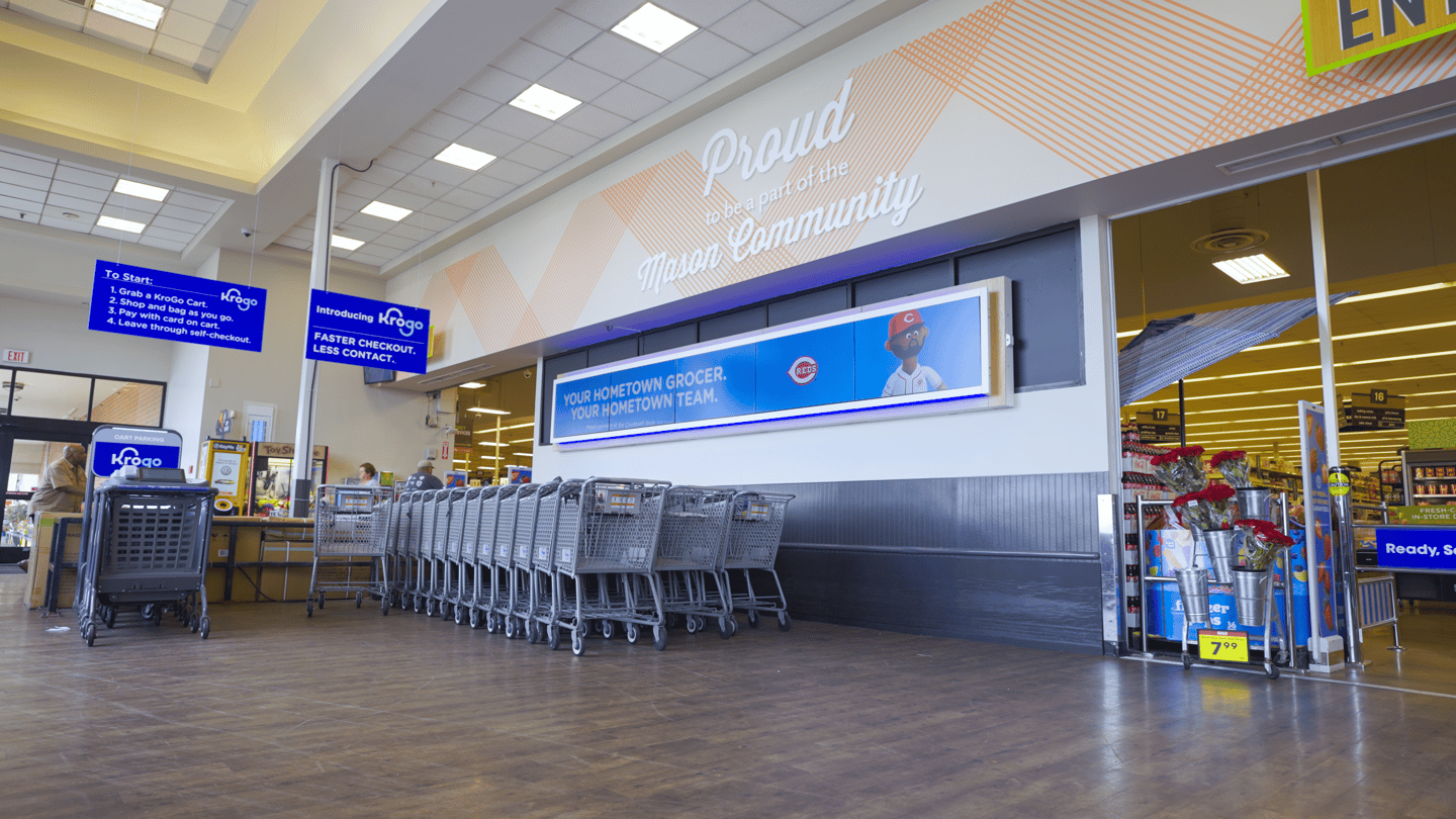 Kroger in-store display ad