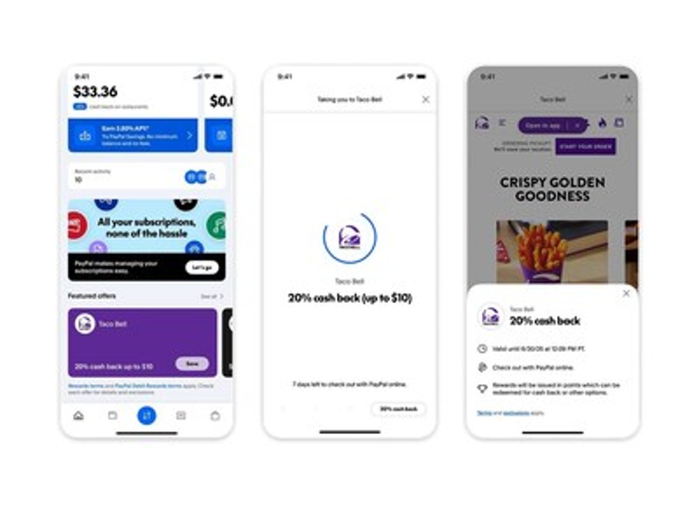PayPal in the Taco Bell app