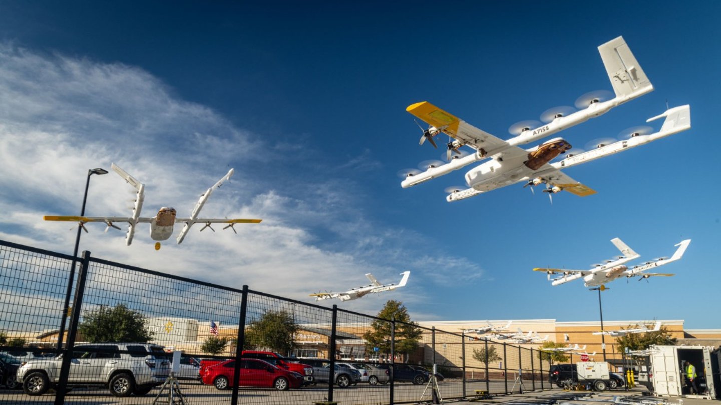 Walmart drones landing
