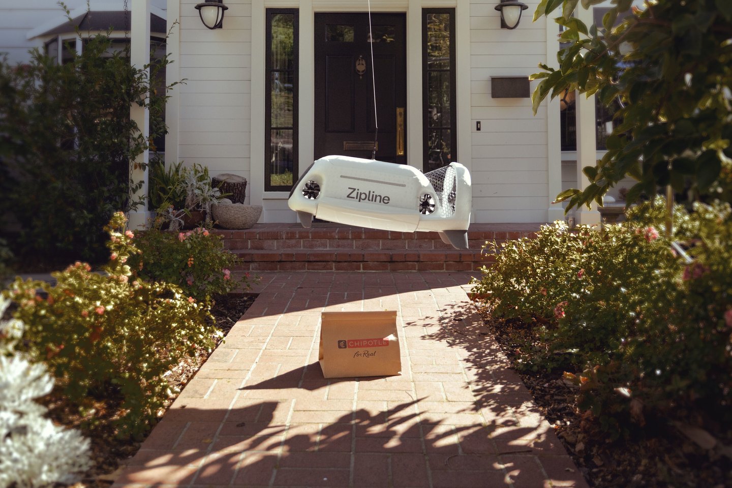 Chipotle Zipline delivery