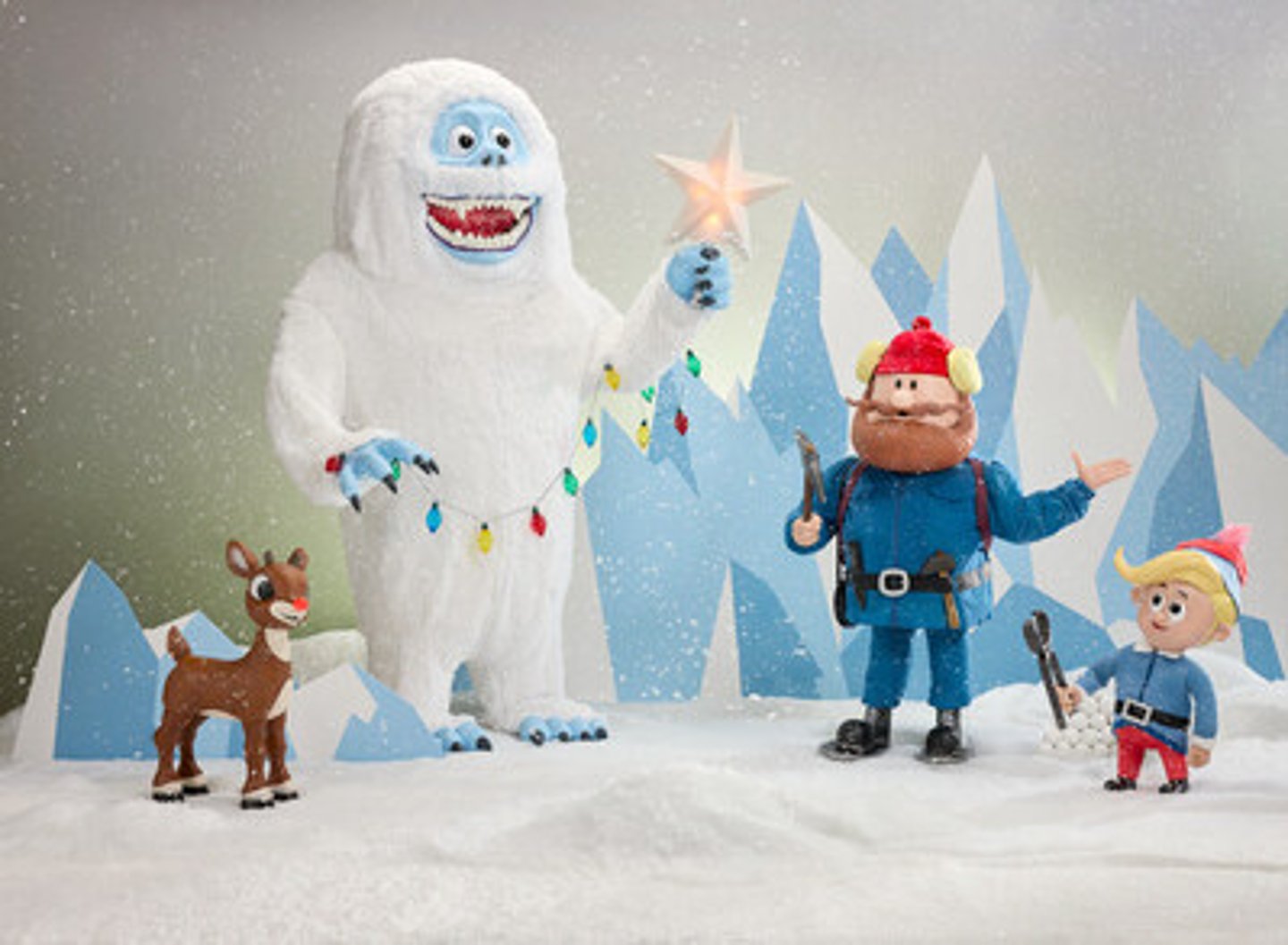 Lowe's animated Rudolph characters.
