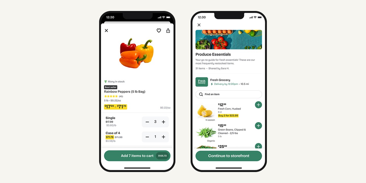 Instacart Storefront business features