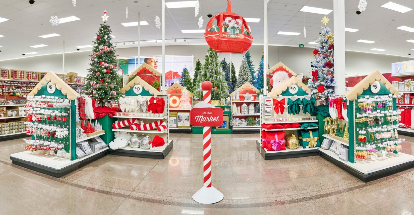 Target holiday store interior