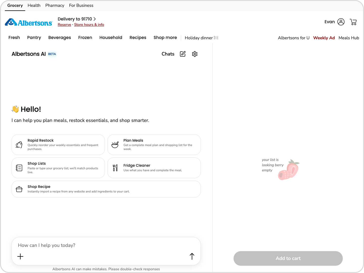 Albertsons AI assistant