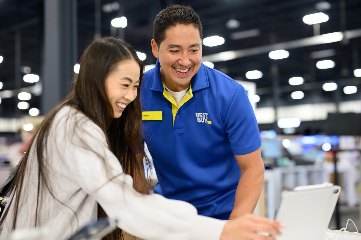 Best Buy customer interaction.