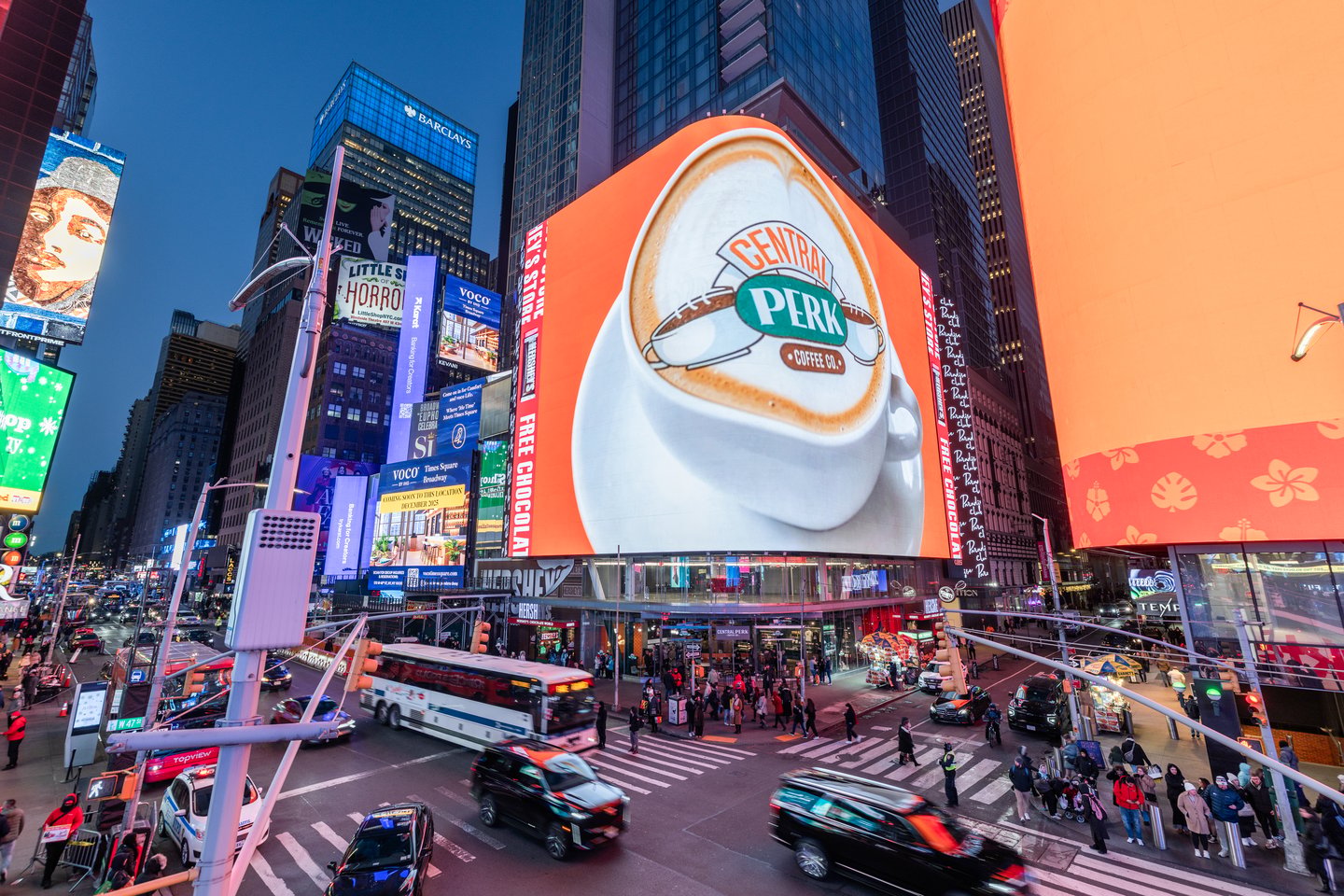 Central Perk Coffeehouse made its debut in New York City’s Times Square. 