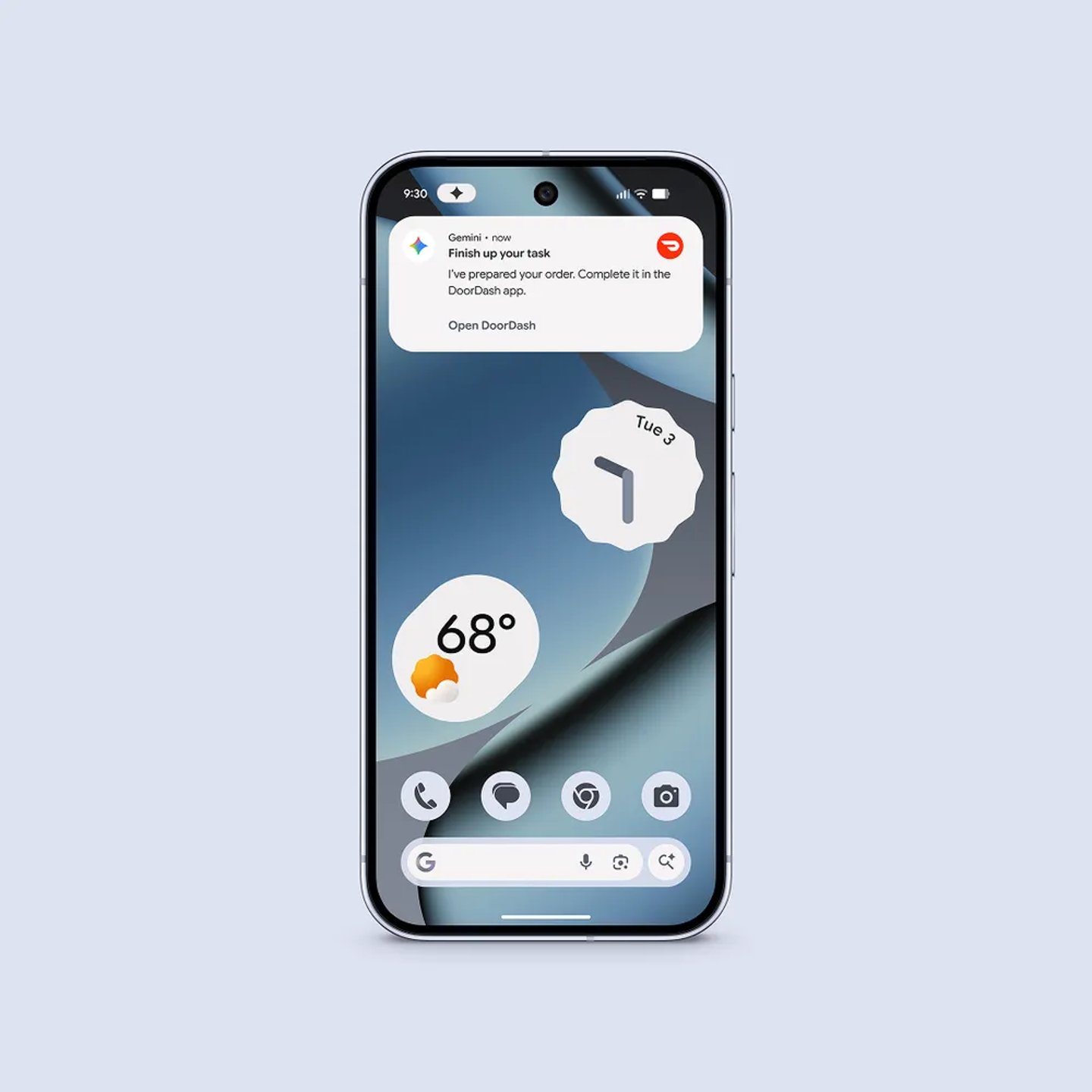 DoorDash on the Gemini app.