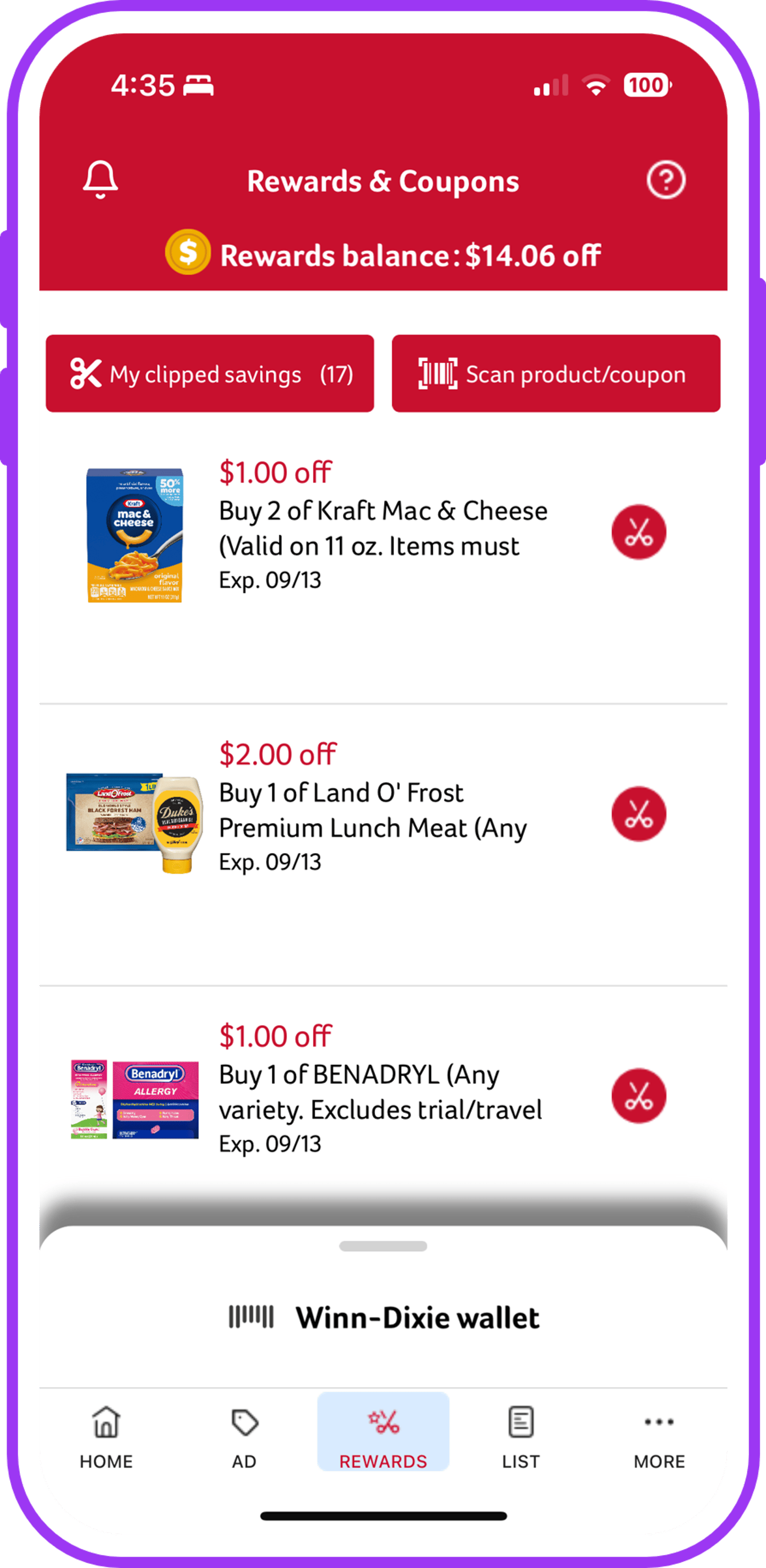Winn-Dixie mass offers