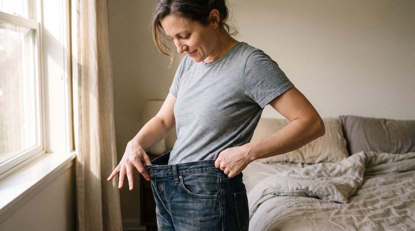 Woman who has lost weight