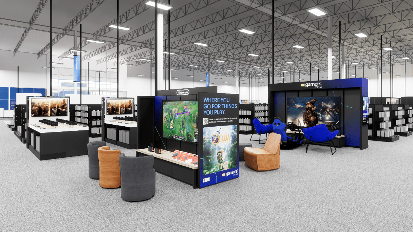 Best Buy store gaming section