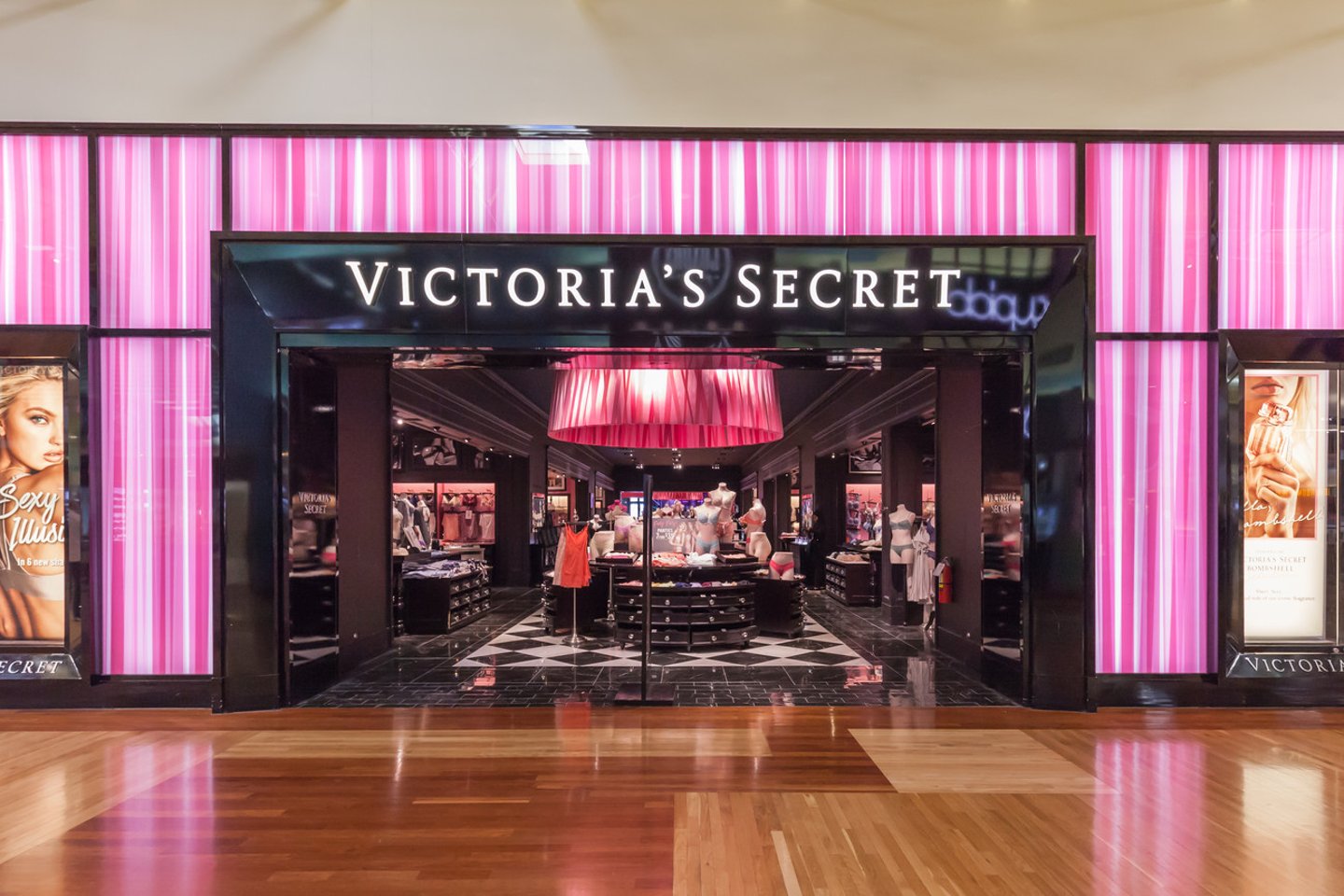 TORONTO, CANADA - JANUARY 19, 2018: Victoria's Secret store front in the Vaughan Mills mall in Toronto. Victoria's Secret the largest American retailer of women's lingerie.; Shutterstock ID 1052362088