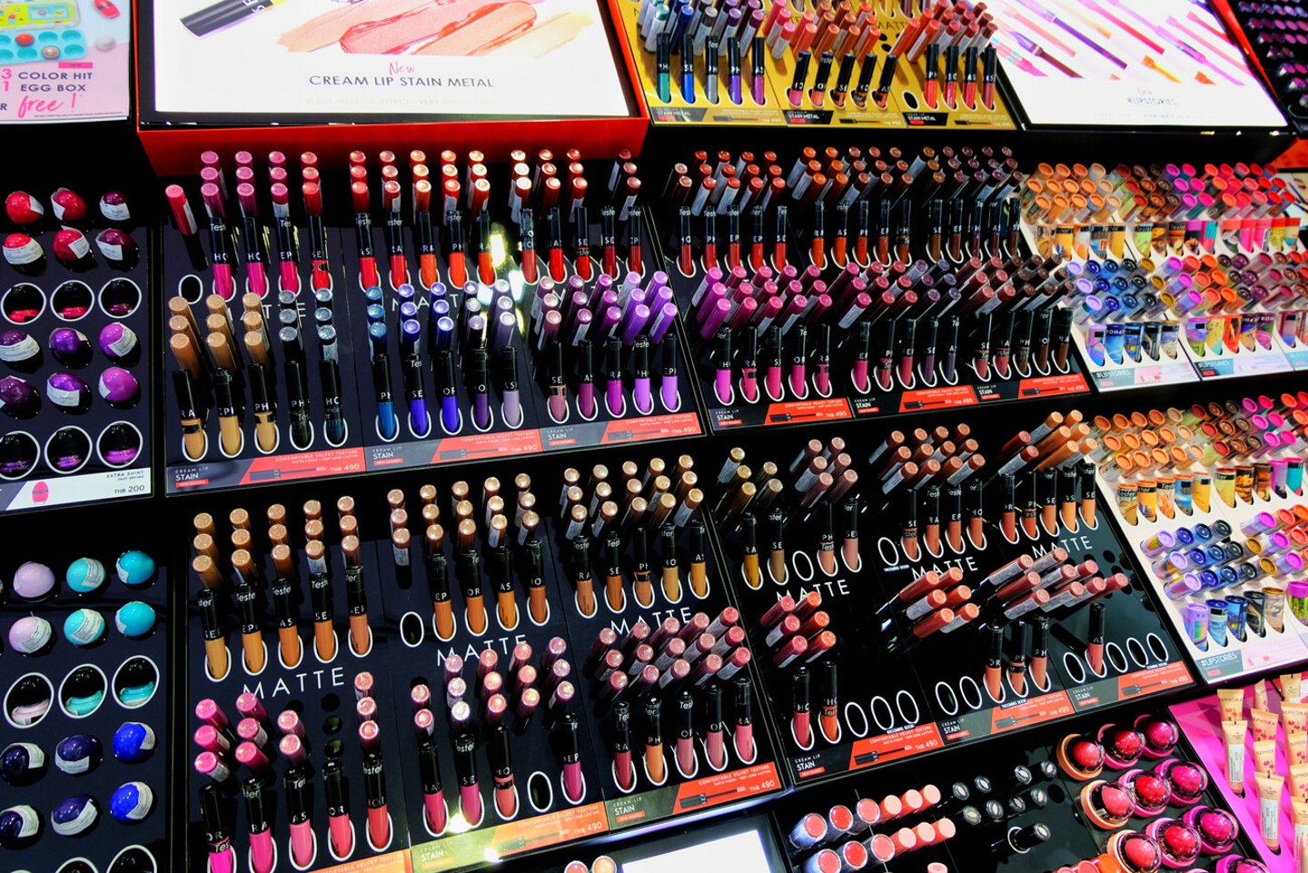 Bangkok THAILAND May 19, 2018:Lipsticks on a shelf in a Sephora Central Embassy.; Shutterstock ID 1098741980