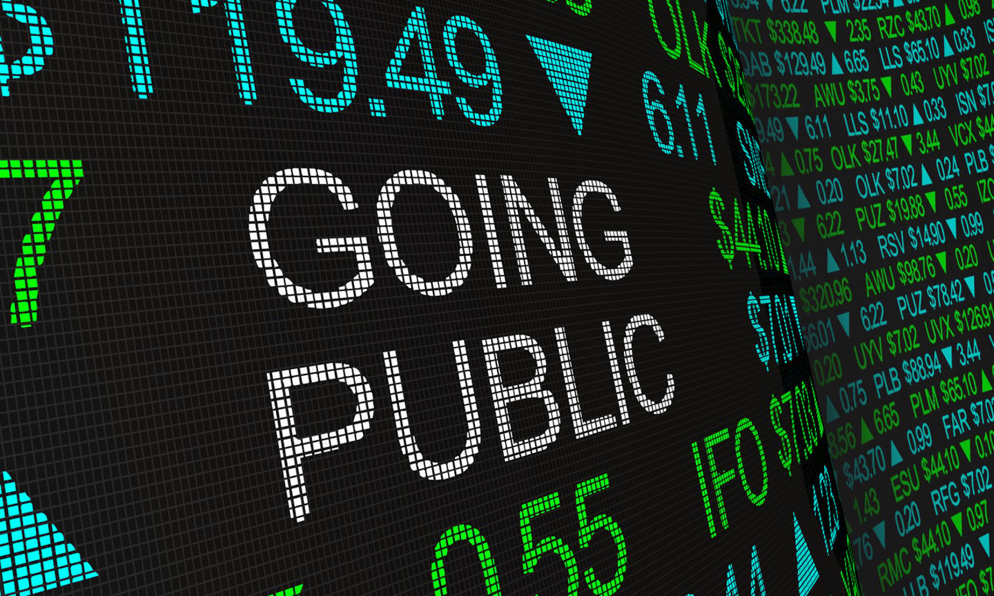 Going Public Stock Market Initial Offering IPO 3d Illustration; Shutterstock ID 1346645558