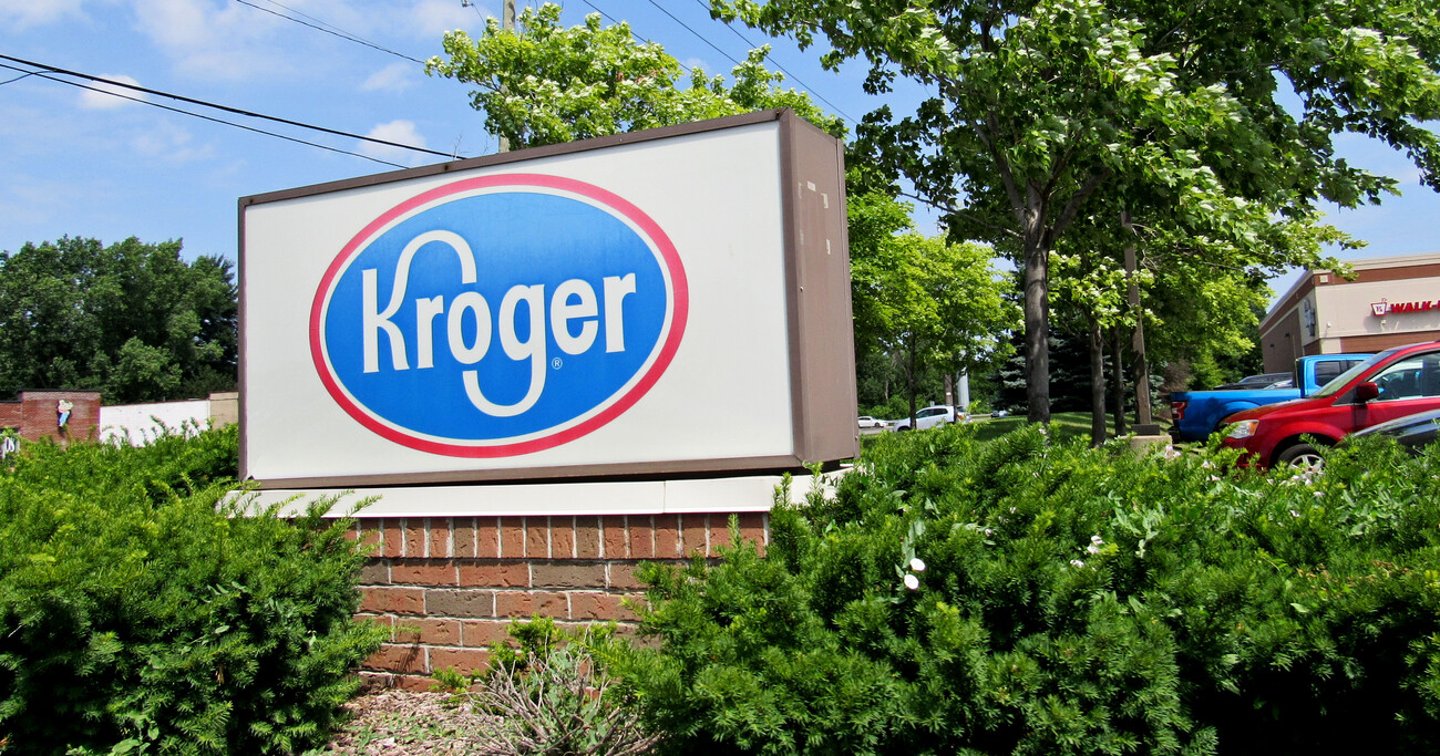 Westland, Mich./USA-7/13/19: A Kroger supermarket in the Detroit suburb of Westland.                               ; Shutterstock ID 1450557386