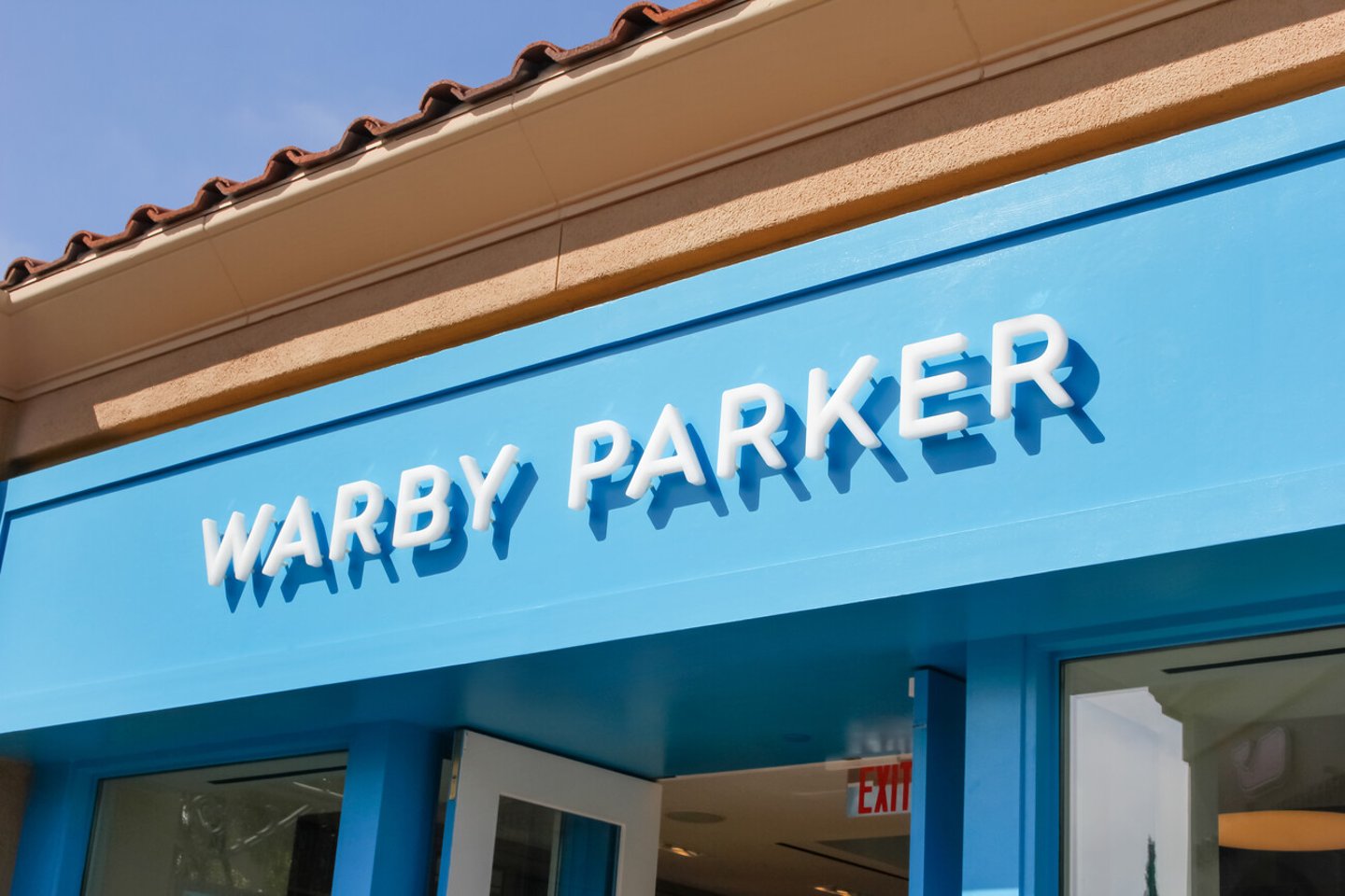 Newport Beach, California, United States - 07-15-2019: A view of a store front sign for the eyewear retailer known as Warby Parker.; Shutterstock ID 1486078586