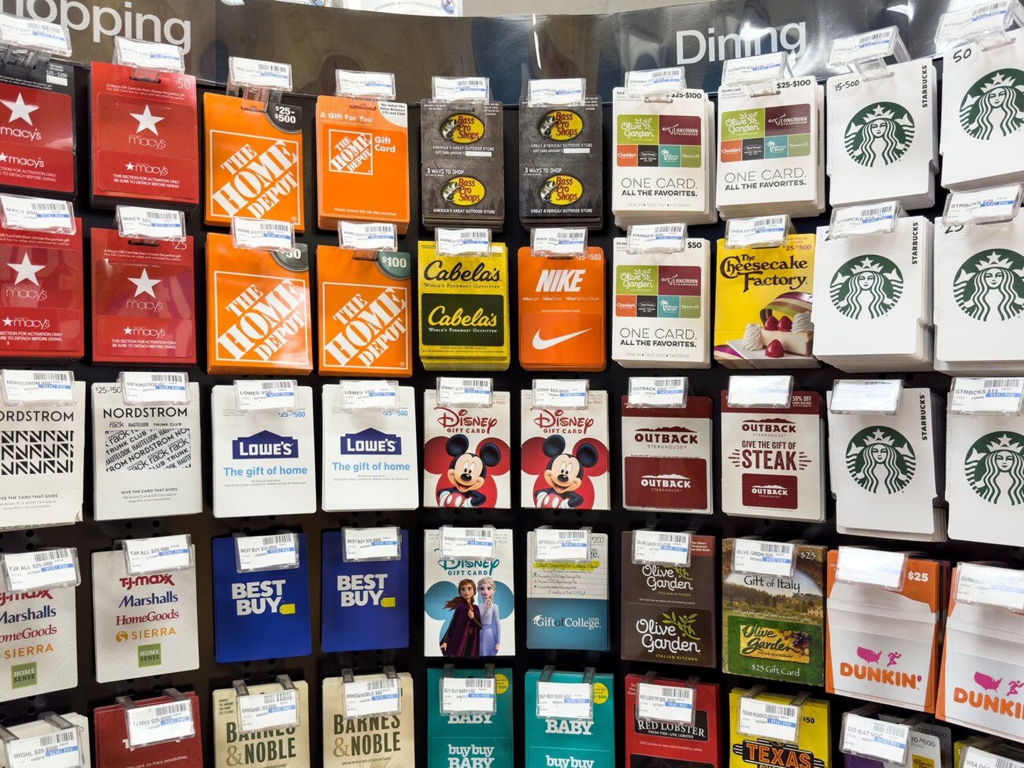 Novi, Michigan, USA - Sep 29, 2022 : A selection of gift cards for sales in CVS store; Shutterstock ID 2208155269