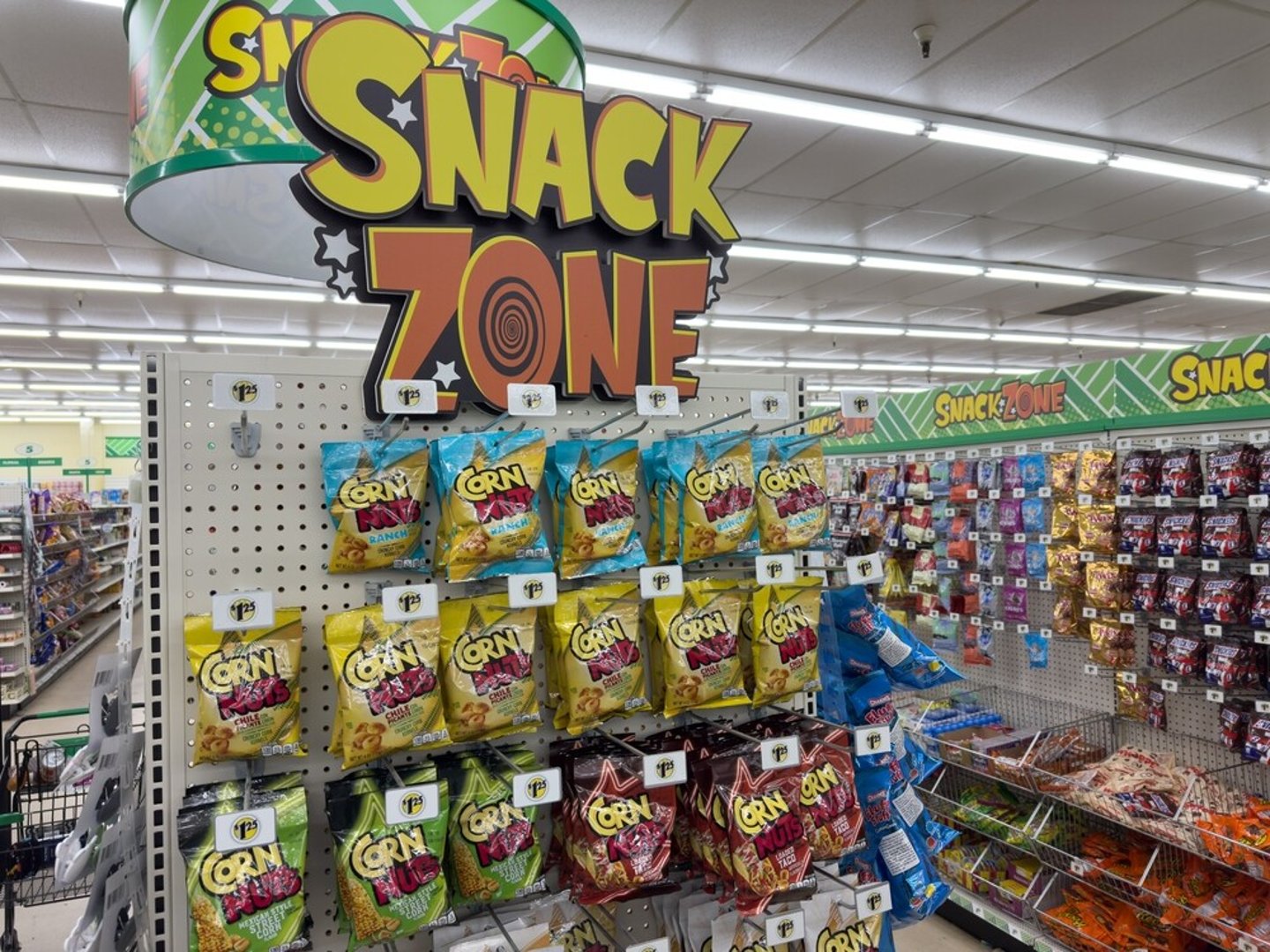 Los Angeles, CA - Jan 12, 2025: Snack Zone at Dollar Tree Store.; Shutterstock ID 2582692551