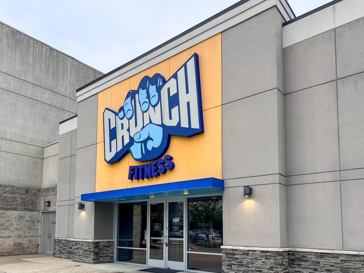 Richmond, VA, USA - August 19, 2025: Exterior of Crunch Fitness gym showing entrance and sign, located at Chesterfield Towne Center shopping mall ; Shutterstock ID 2667737695
