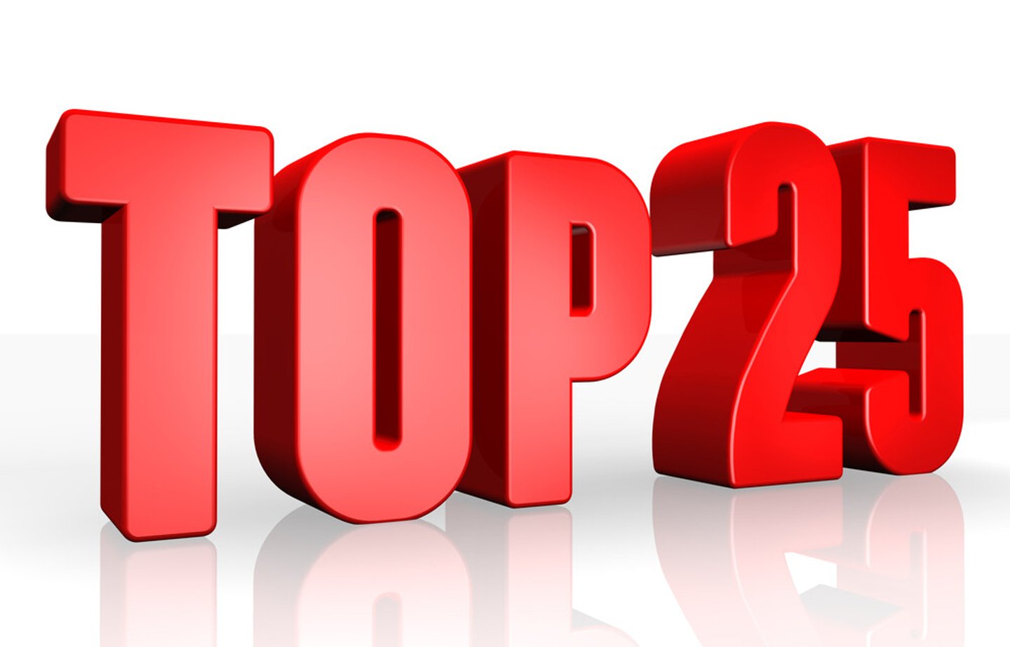 Top 25 - 3d illustration on white background; Shutterstock ID 271991054