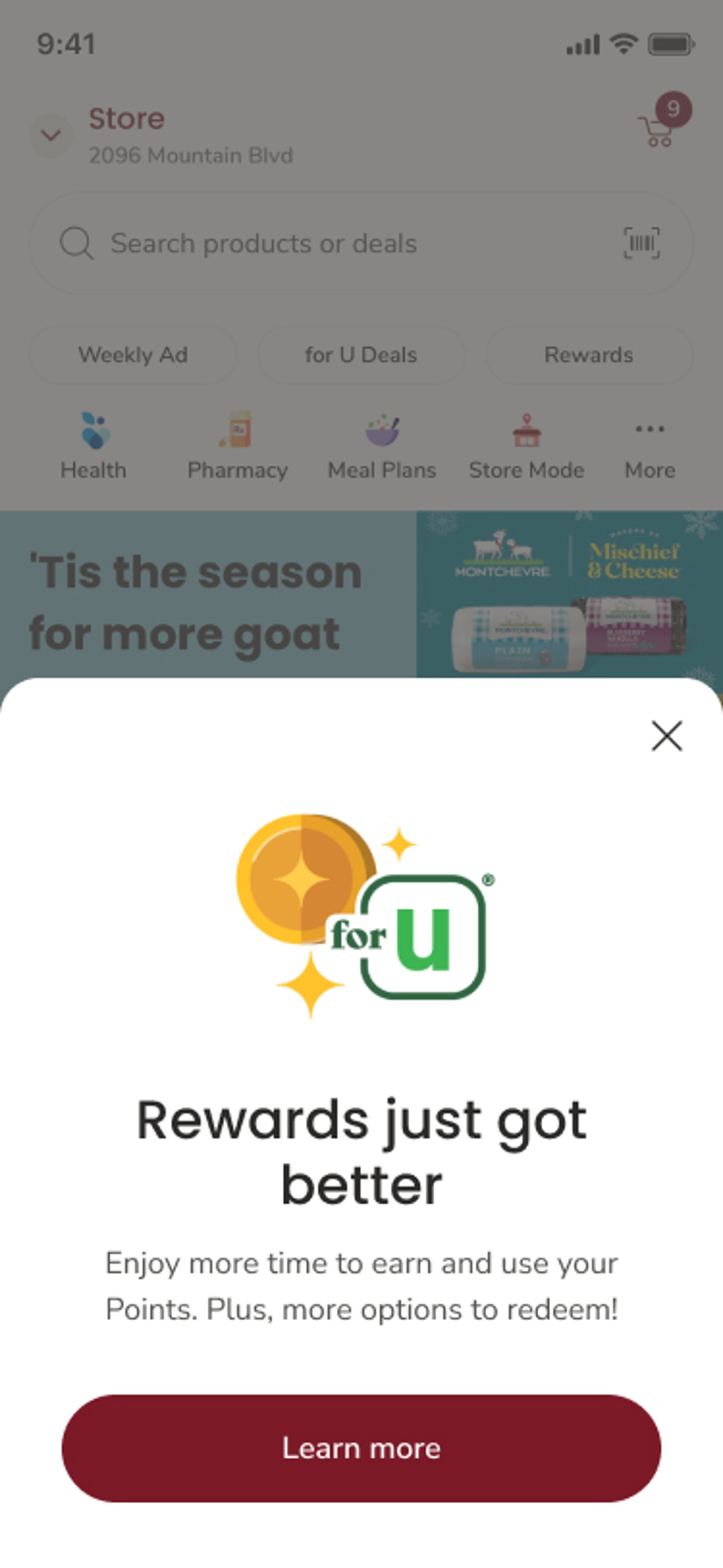 Albertsons for U rewards app