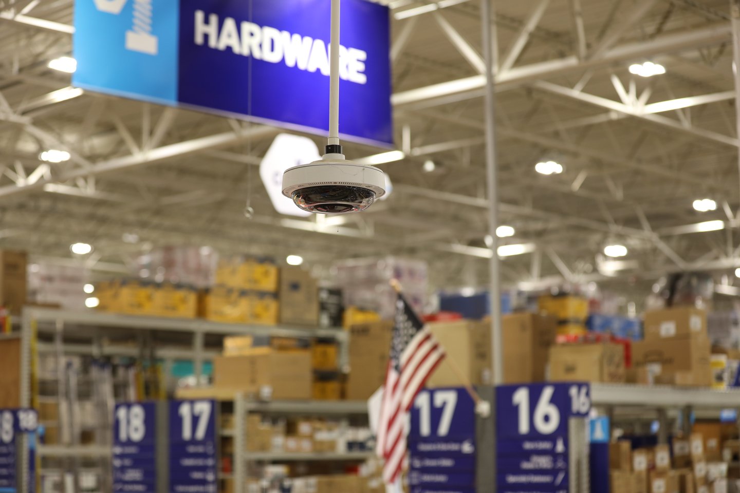 Lowe's store with Axis security camera 