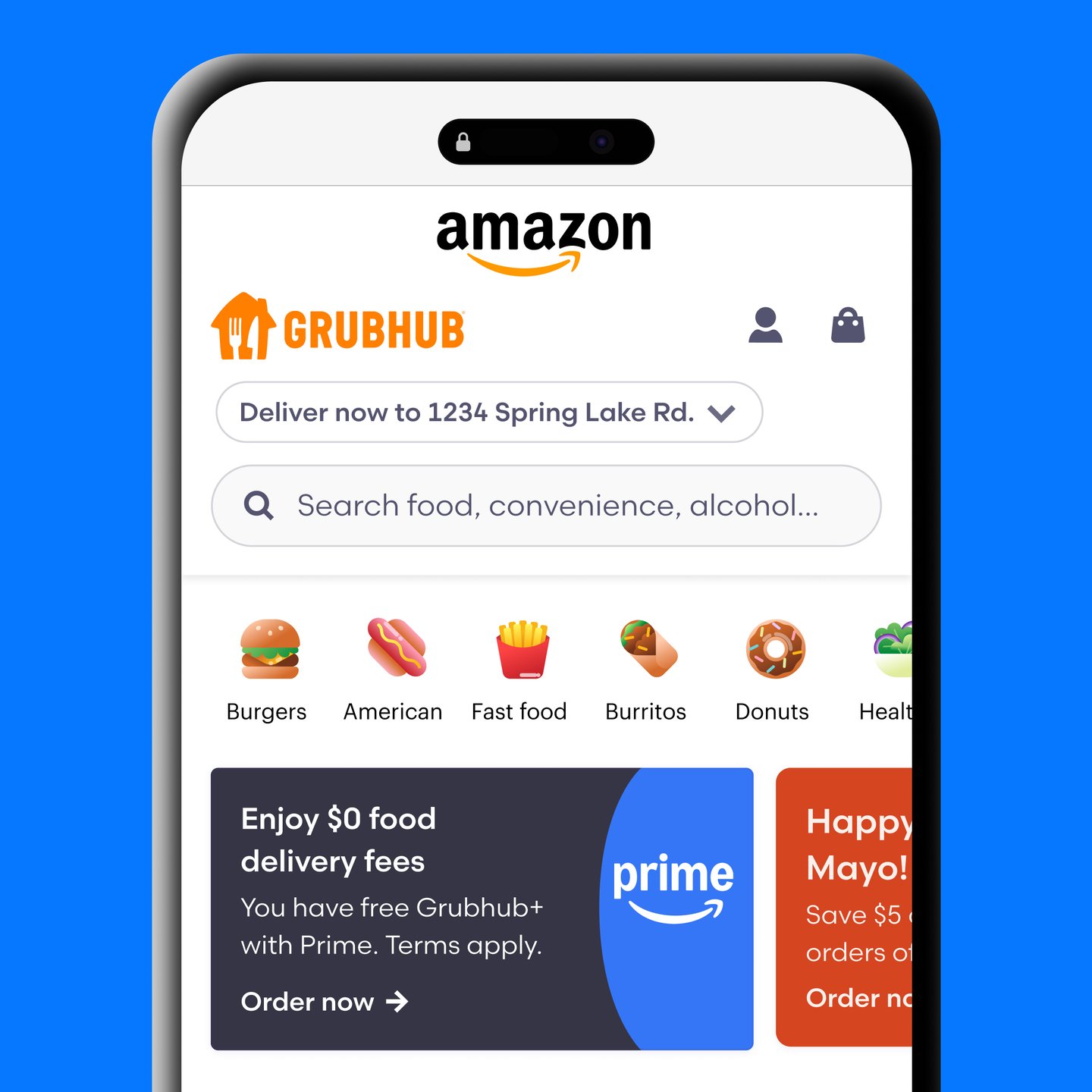 Grubhub on the Amazon app (Photo: Business Wire)