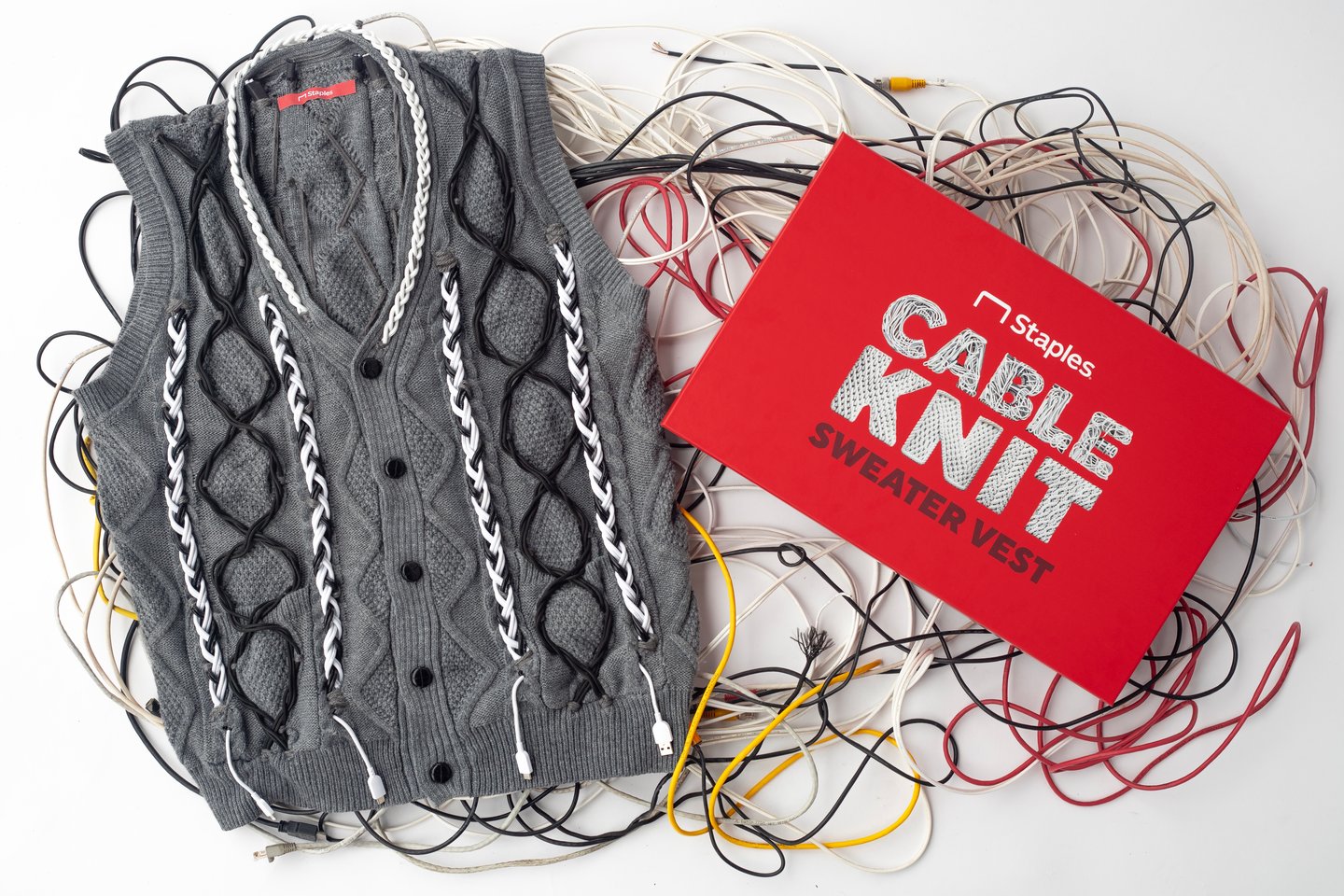 Staples 'Cable' Knit Sweater Vest (Photo: Business Wire)