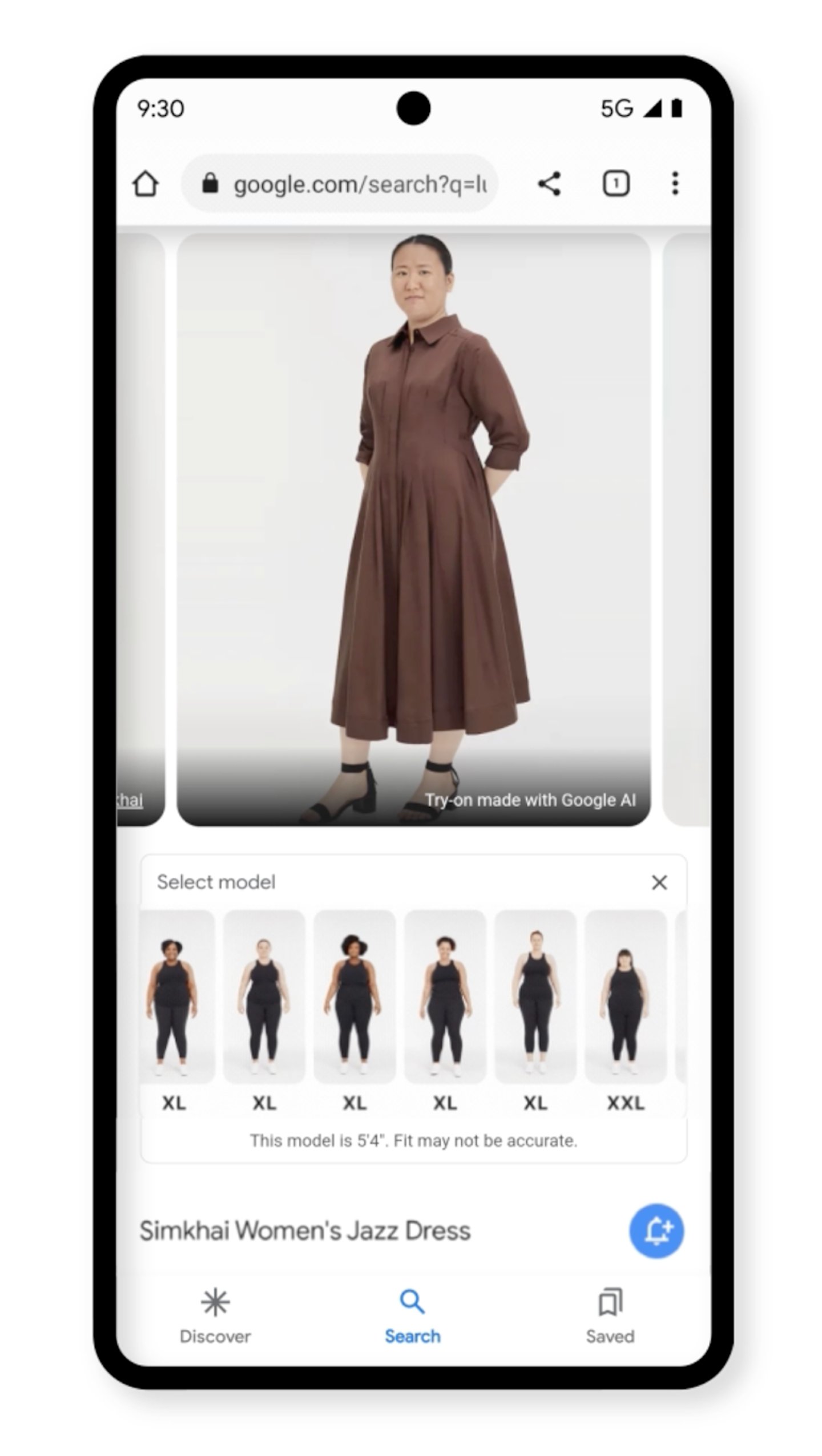 Google virtual dress try-on