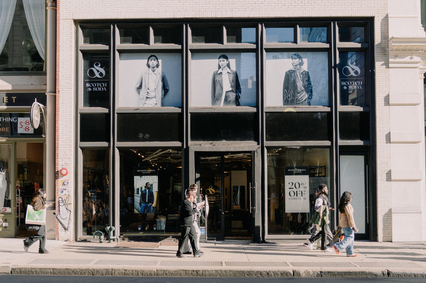 Scotch & Soda has opened in New York City’s trendy SoHo neighborhood.