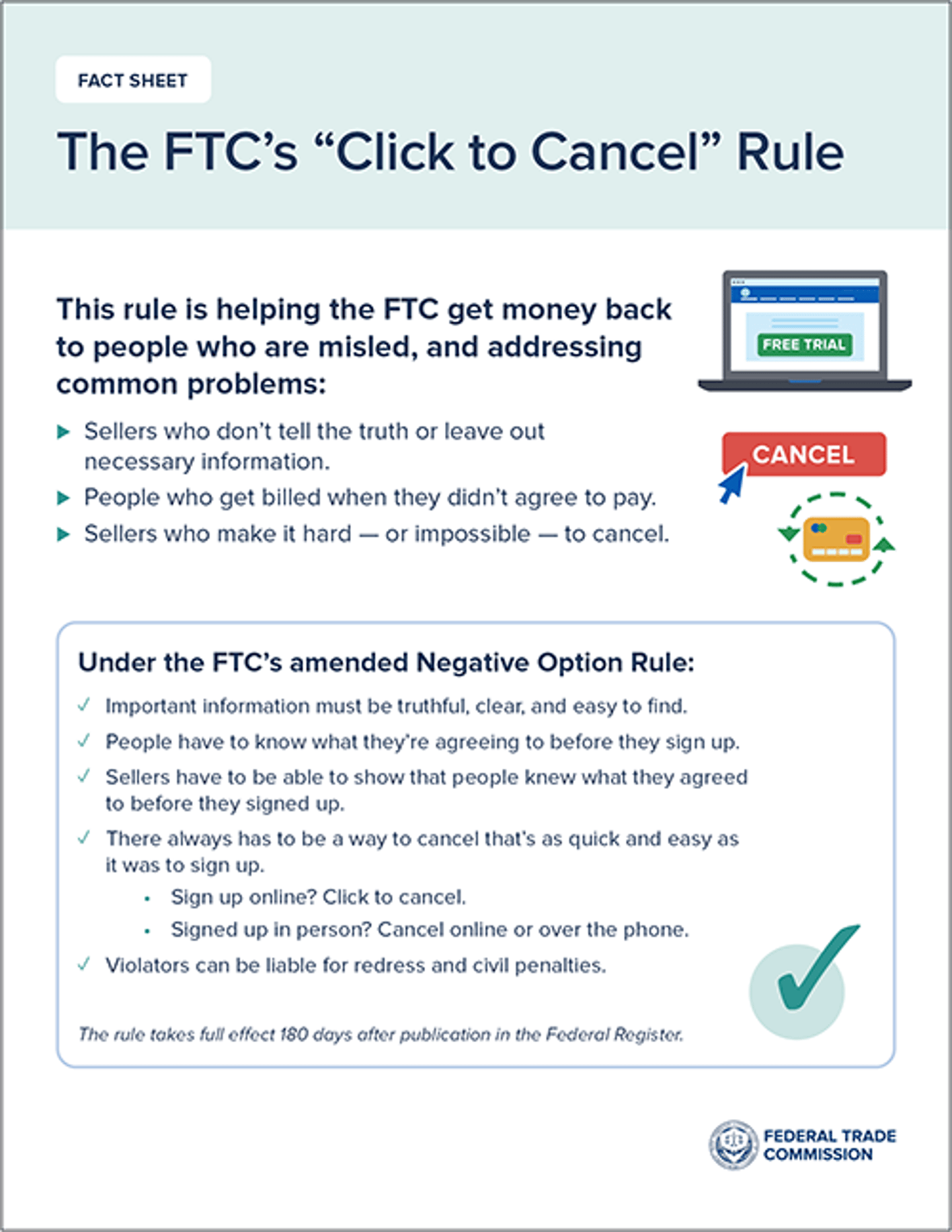 FTC click to cancel rule