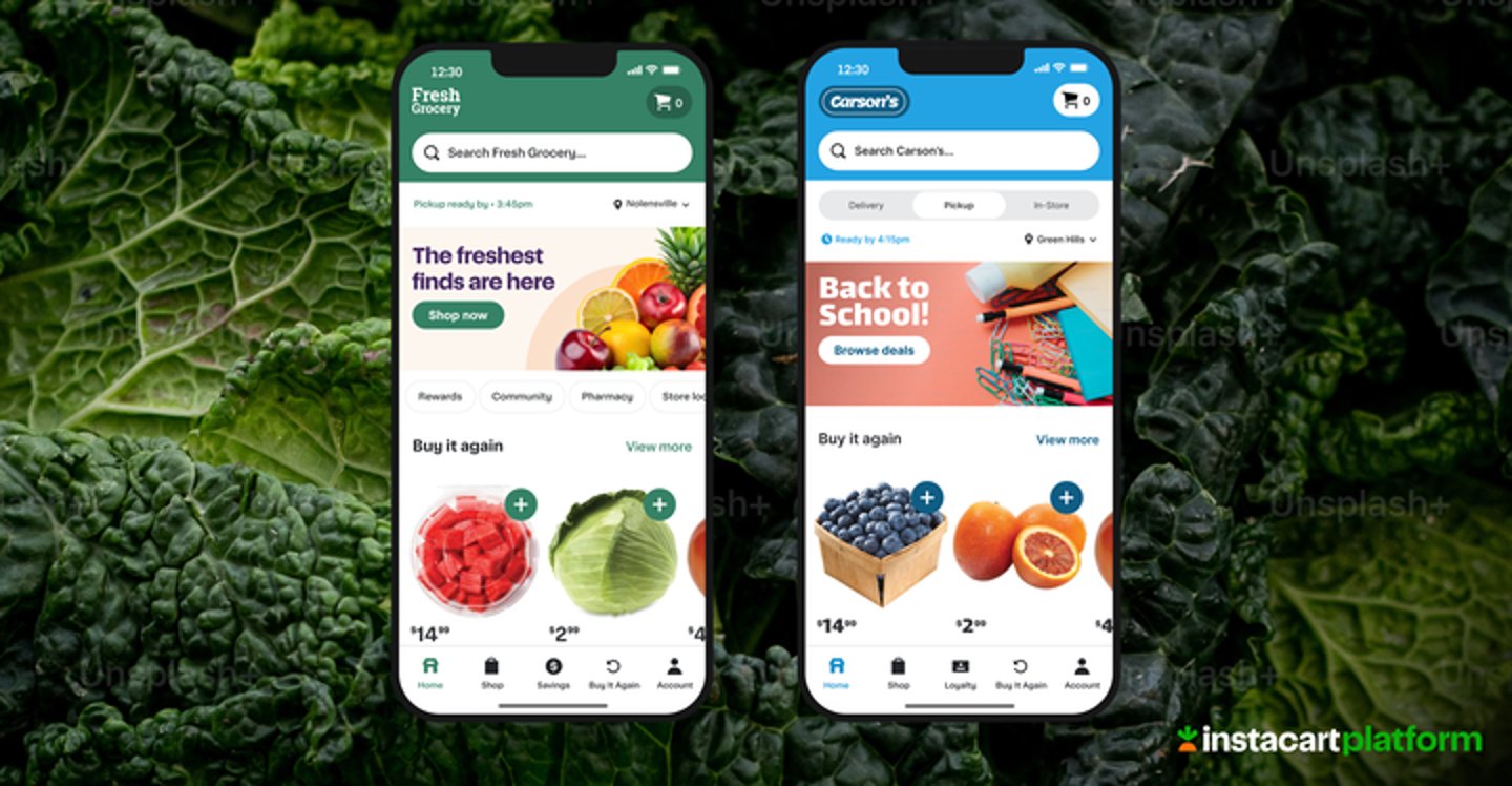 Instacart Storefront Pro mobile screens